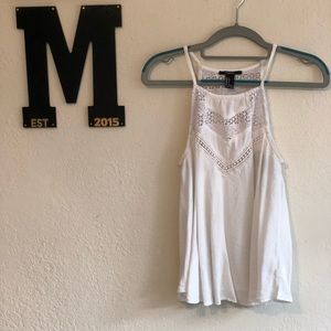 Forever 21 blouse. Trendy, comfortable, white.